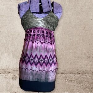 Halter Bodycon Mini Dress Purple Black Gray Juniors Large